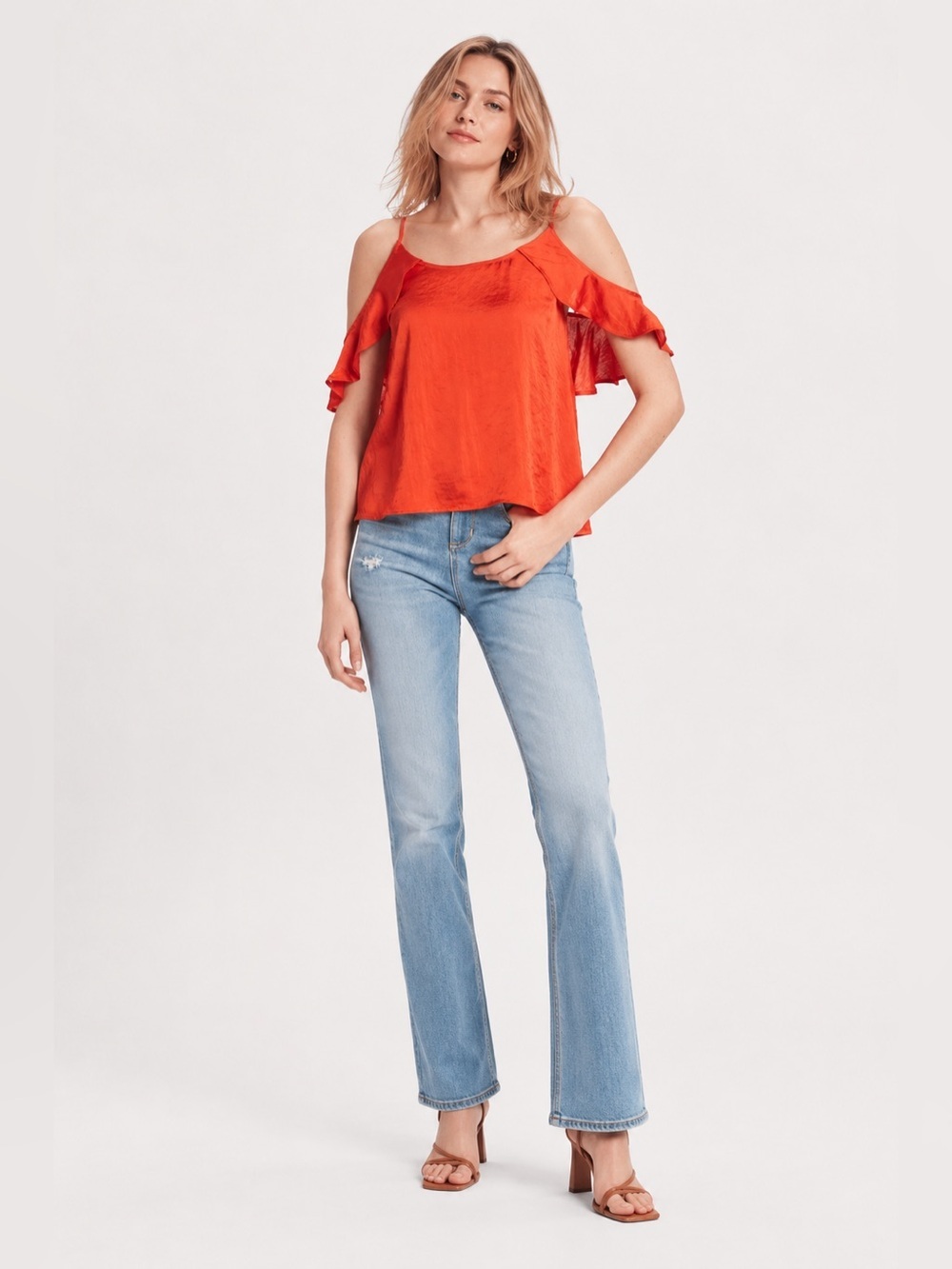 🧡 BP Ruffle Drape Camisole Tank Top XS NWT
